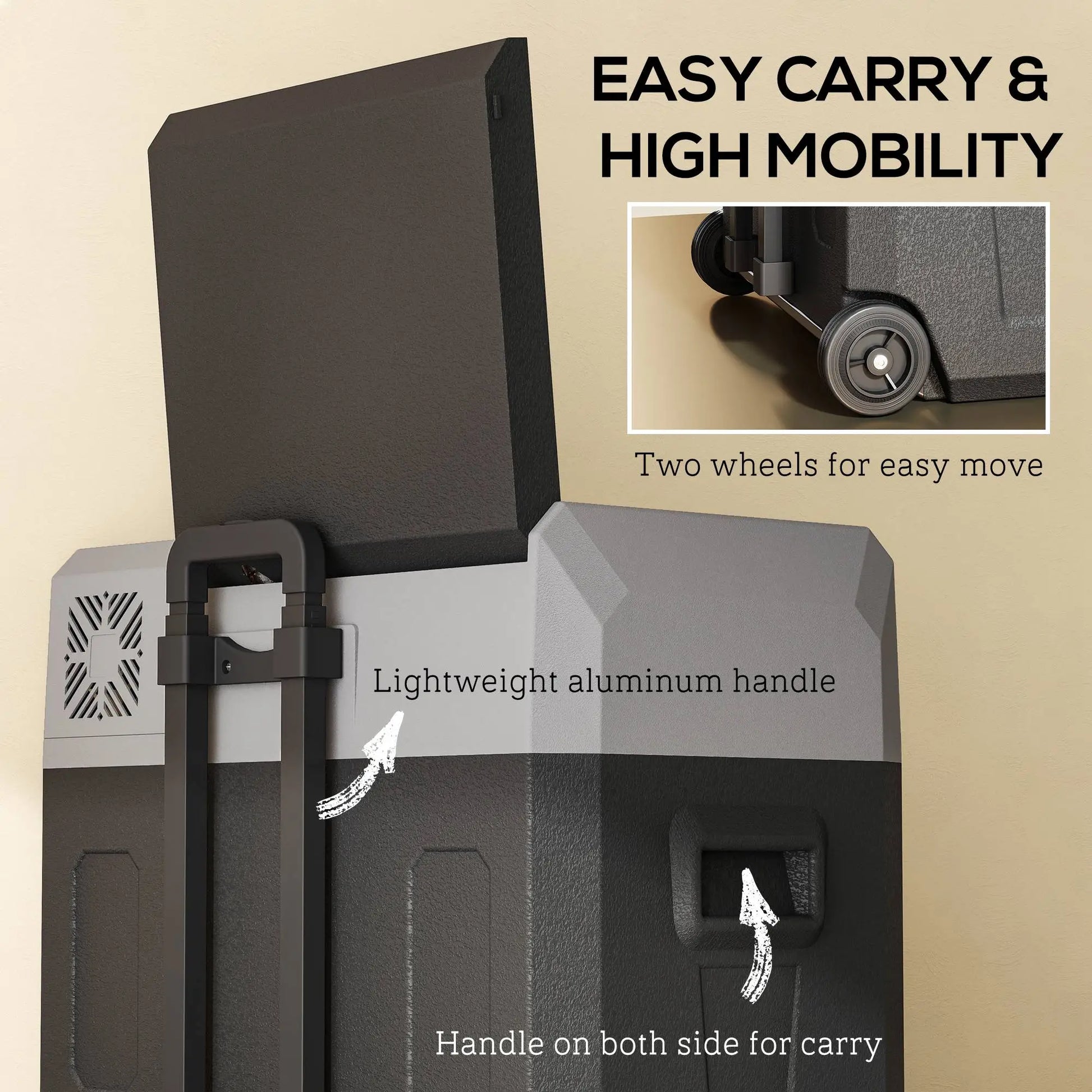 50L Portable Car Refrigerator, 12/24V Electric Cooler, -20℃, Camping, Travel Car Coolers at Gallery Canada