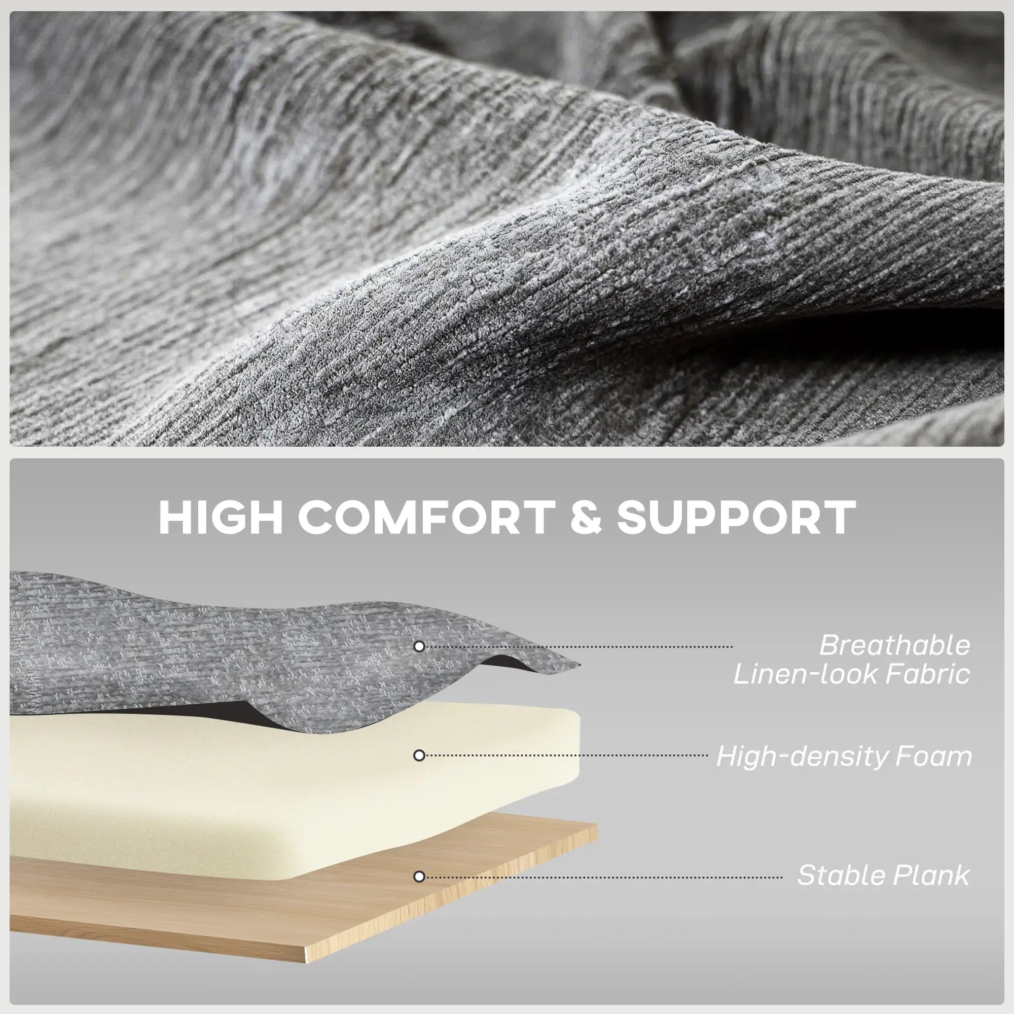 Power Recliner Chair, Linen-Look Fabric, USB Ports, Footrest, Dark Grey Sofas & Reclining Chairs at Gallery Canada