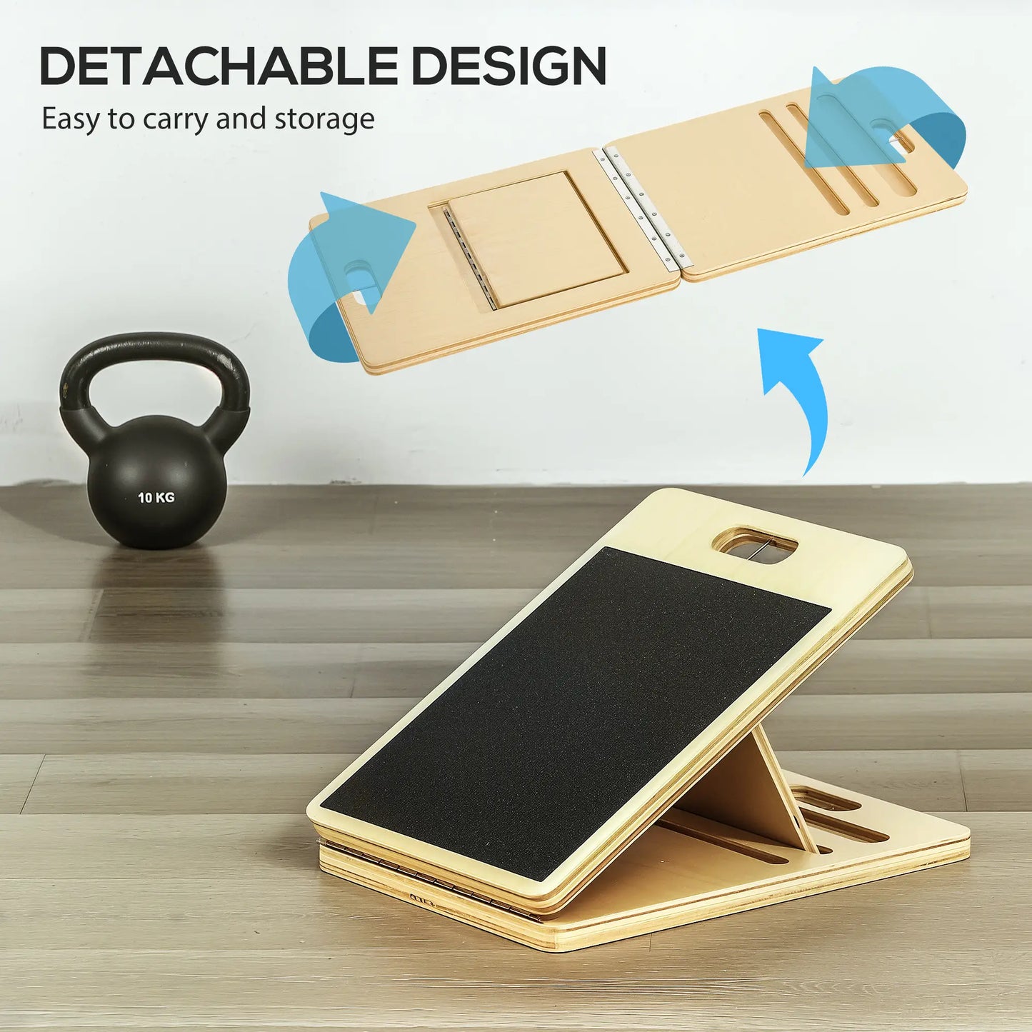 Pilates Bar Kit, Resistance Bands, Foldable Calf Stretch Board, Grey More-Strength Training Equipment at Gallery Canada