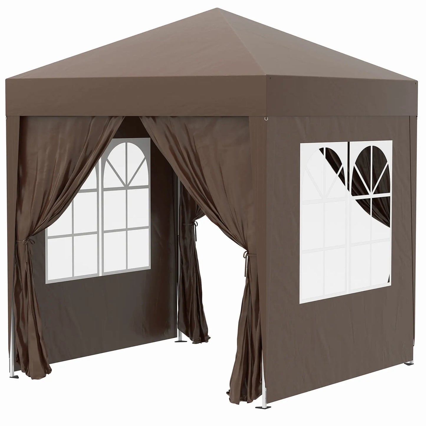 6.6'x6.6' Pop Up Canopy Tent, Instant Sun Shelter Gazebo, Coffee Pop Up Canopies Coffee at Gallery Canada