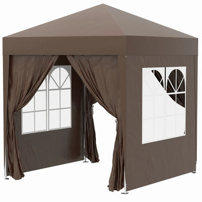 6.6'x6.6' Pop Up Canopy Tent, Instant Sun Shelter Gazebo, Coffee Pop Up Canopies Coffee at Gallery Canada