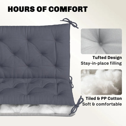 3 Seater Outdoor Seat Pads Bench Swing Cushions, Dark Grey Patio Chair Cushions at Gallery Canada