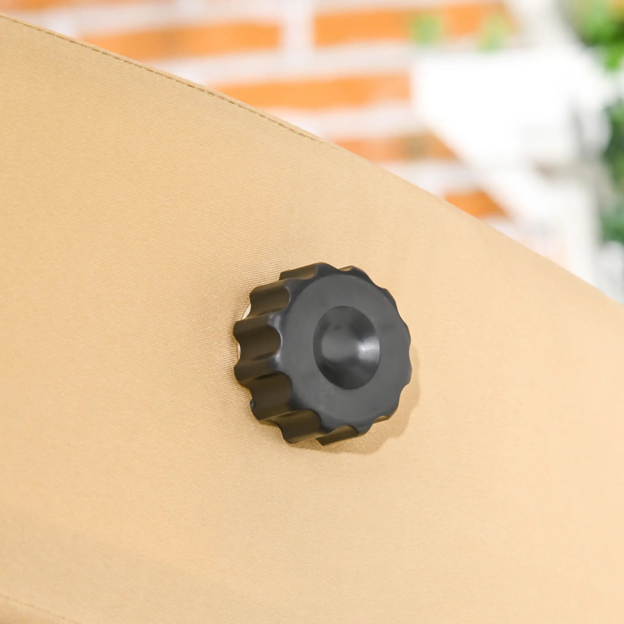 2-Seater Outdoor Porch Swing, Adjustable Canopy, Beige Patio Swings with Stand at Gallery Canada