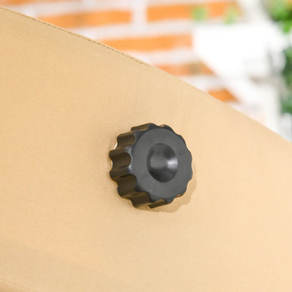 2-Seater Outdoor Porch Swing, Adjustable Canopy, Beige Patio Swings with Stand at Gallery Canada