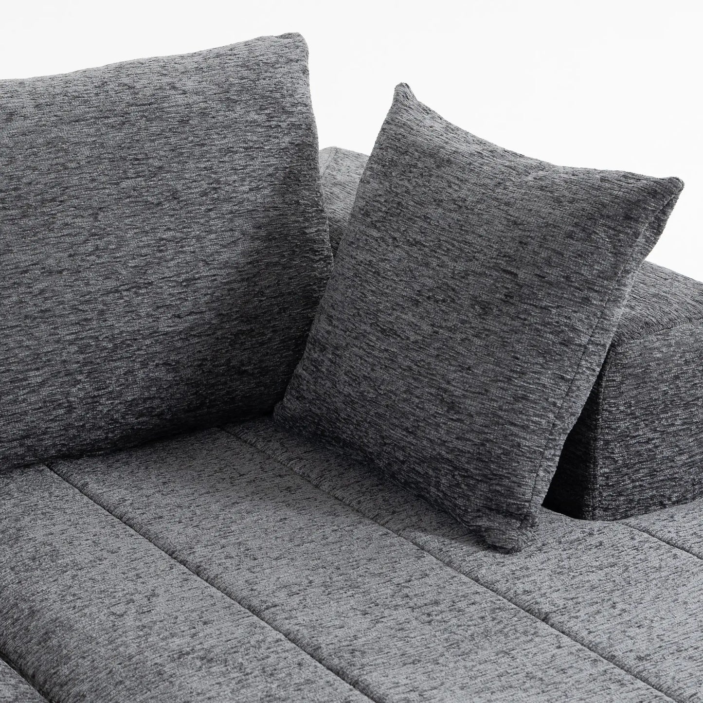 101 Modular Sectional Sofa With Chaise, Cloud Couch, Grey