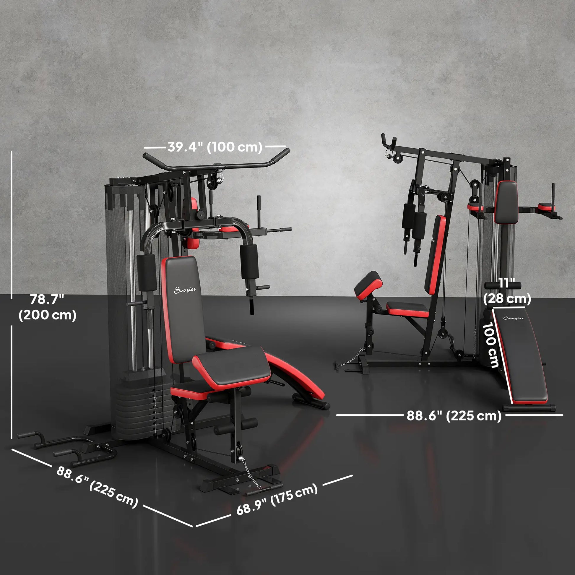 Home Gym Equipment, Workout Station with Bench, Push Up Stand, Dip Station, 99lbs Weights Power Towers at Gallery Canada