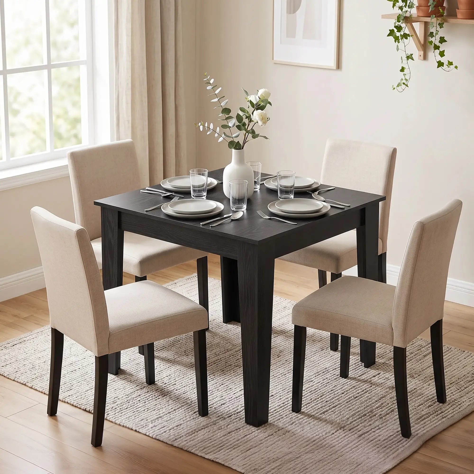 Square Dining Table for 4, 31.5