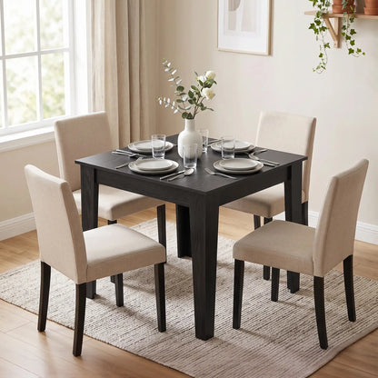 Square Dining Table for 4, 31.5" Wood Effect, Kitchen Dining Tables at Gallery Canada