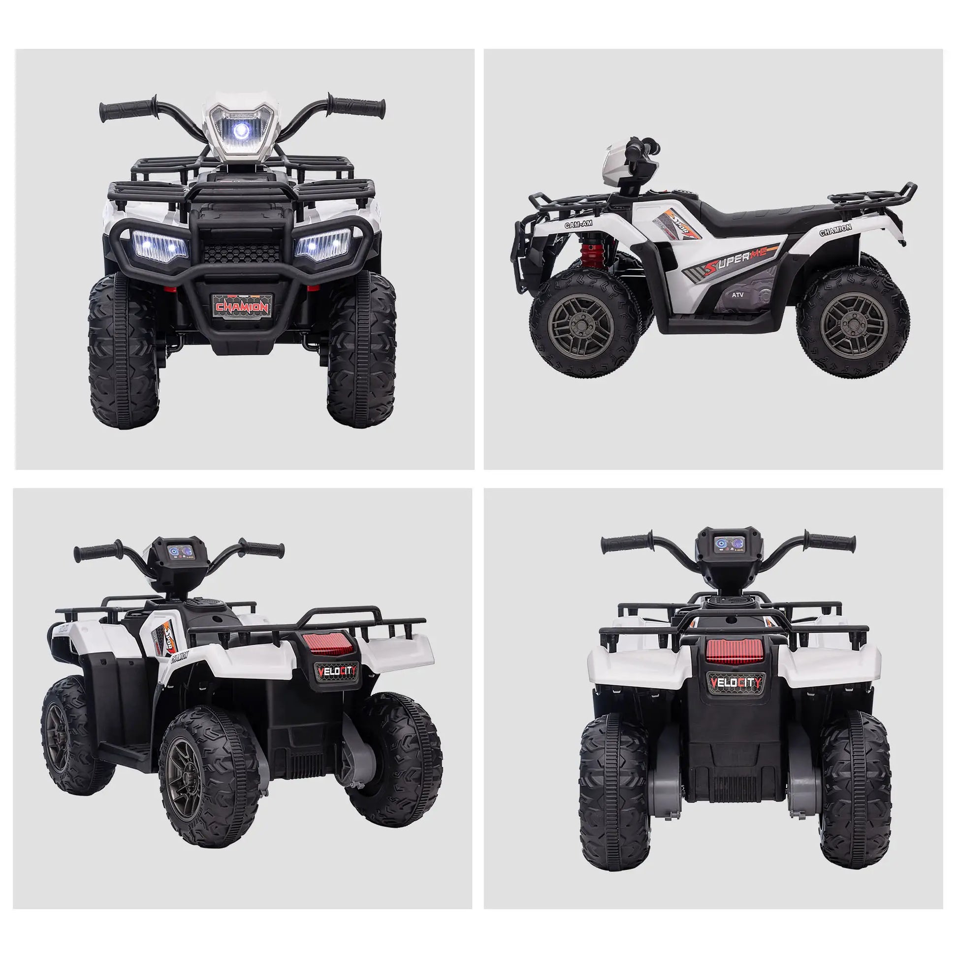 12V Kids ATV Quad, 4 Wheeler, Battery Powered, Ages 37-60 Months, White Electric Toy Cars at Gallery Canada