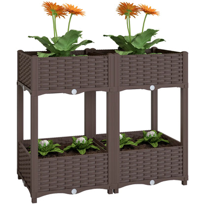 Plastic Raised Garden Bed With Legs, Self Watering Planter Boxes Elevated Garden Beds at Gallery Canada