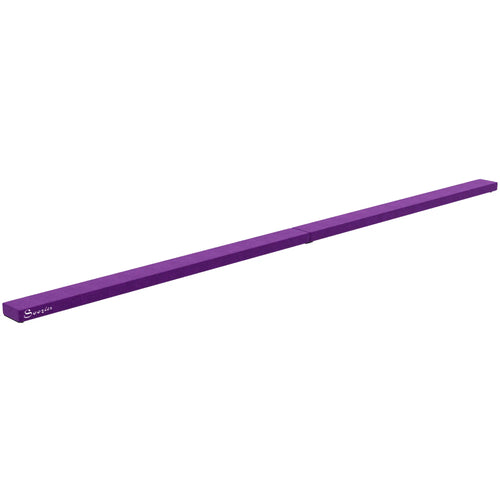 7ft Folding Balance Beam, Gymnastics Beam with Wood Core, Purple