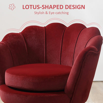 Modern Velvet Accent Chair, Gold Metal Legs, Wine Red Accent Chairs at Gallery Canada