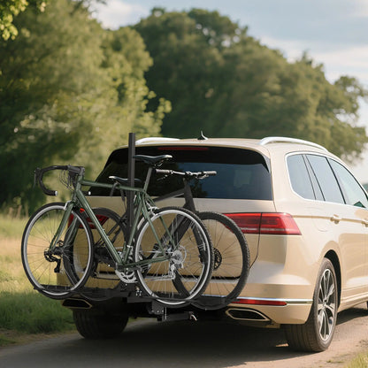 Hitch Bike Rack for Car, 200 lbs, 2 Bike Platform, Safety Strap, 2" Receiver, Black Automotive at Gallery Canada