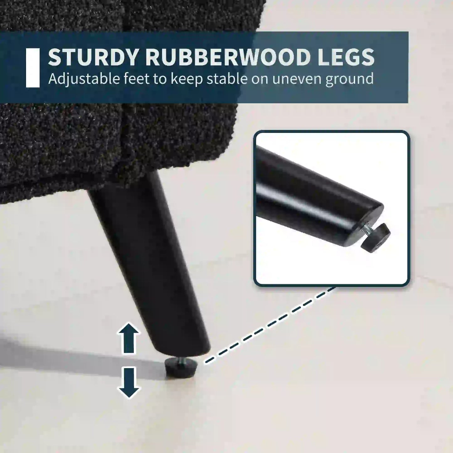 Upholstered Storage Bench with Arms, Modern Ottoman, Black Storage Ottomans & Benches at Gallery Canada