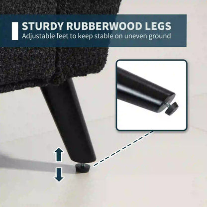 Upholstered Storage Bench with Arms, Modern Ottoman, Black Storage Ottomans & Benches at Gallery Canada