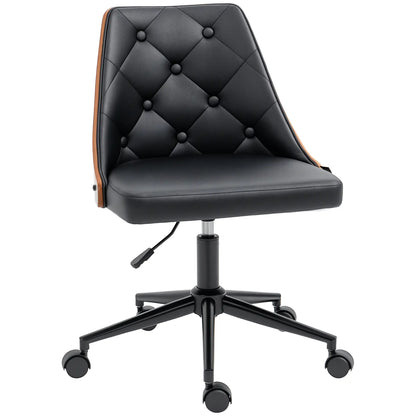 PU Leather Office Chair, 360 Swivel Wheels, Adjustable Height, Black Office Chairs at Gallery Canada