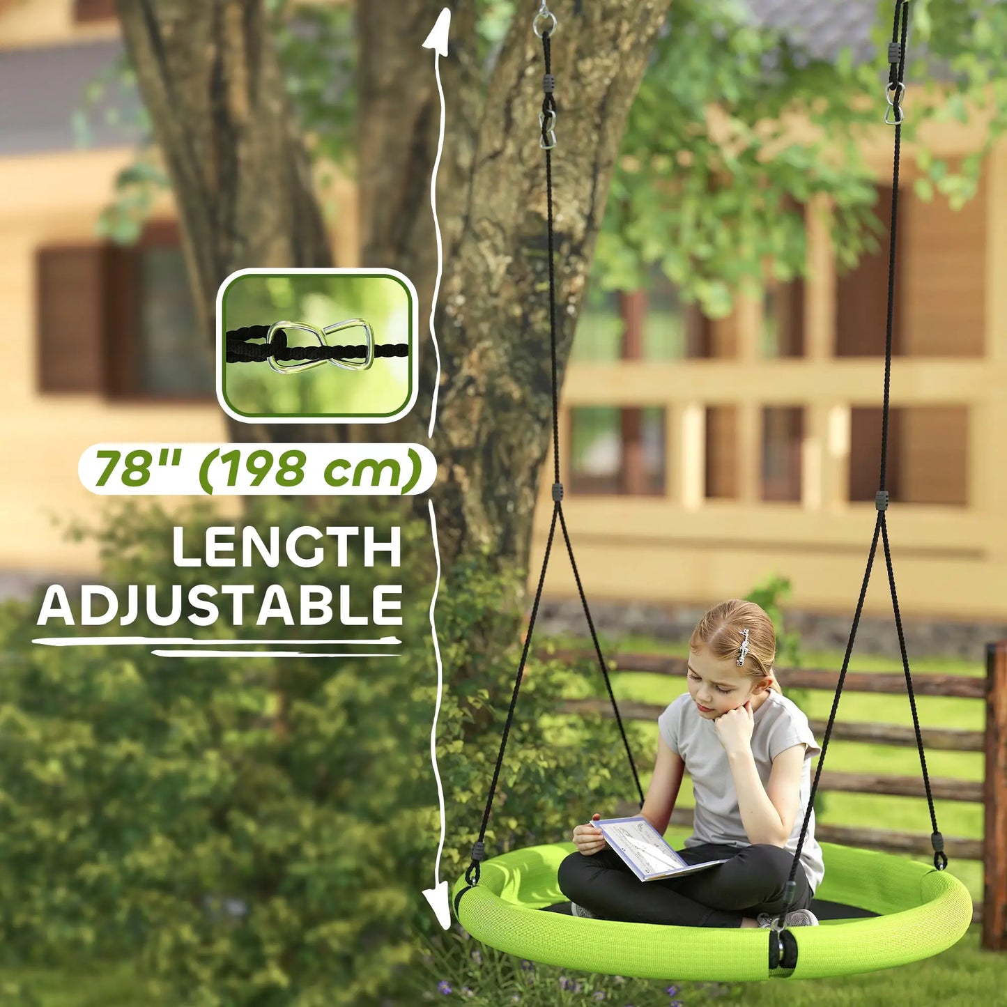 100cm Diameter Nest Seat For Kids, Height Adjustable, Outdoor Playground Garden Gym Sets & Swings at Gallery Canada