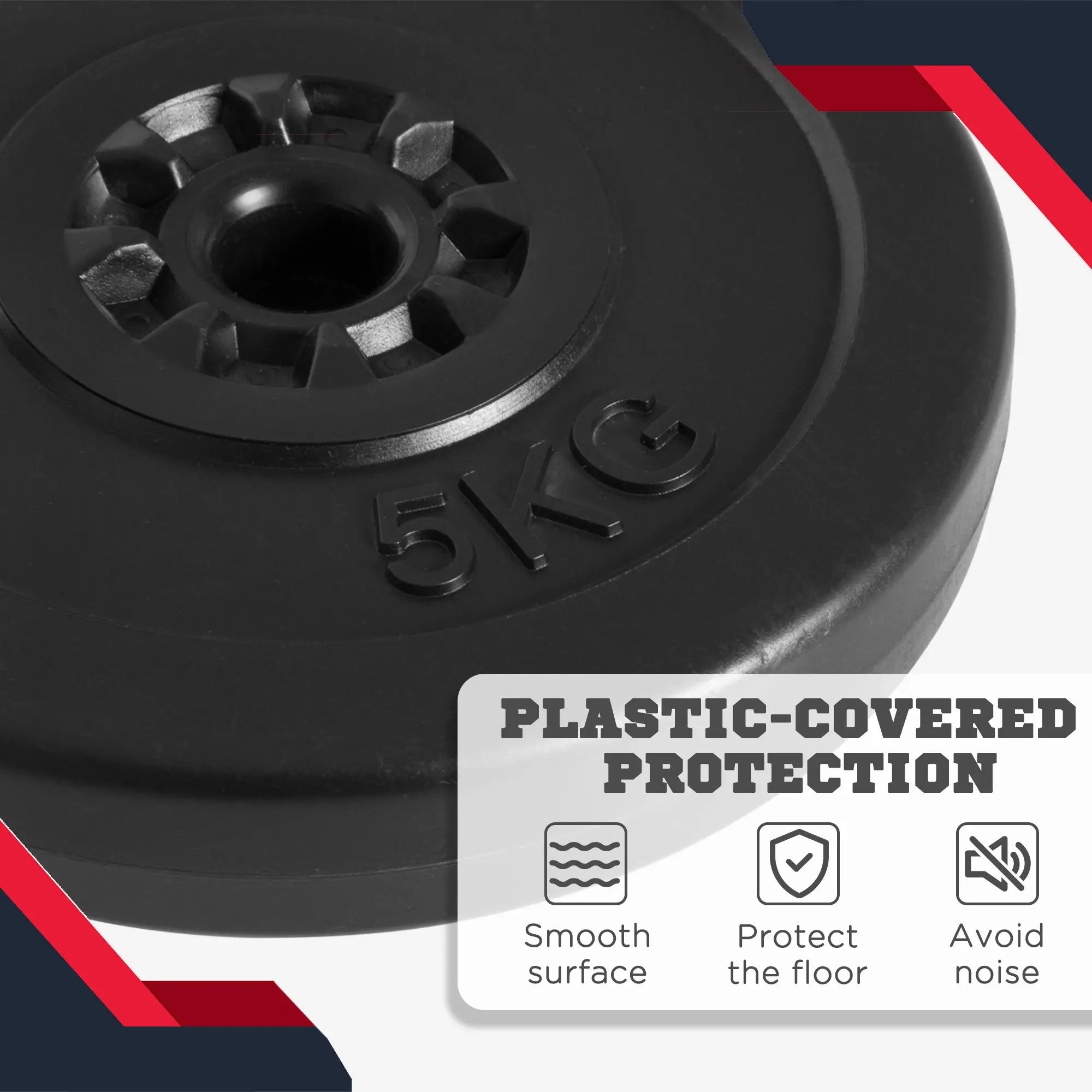 4 Piece Dumbbell Weight Plates Set, 2 x 11lbs and 2 x 22lbs, Black Dumbbells & Barbells at Gallery Canada