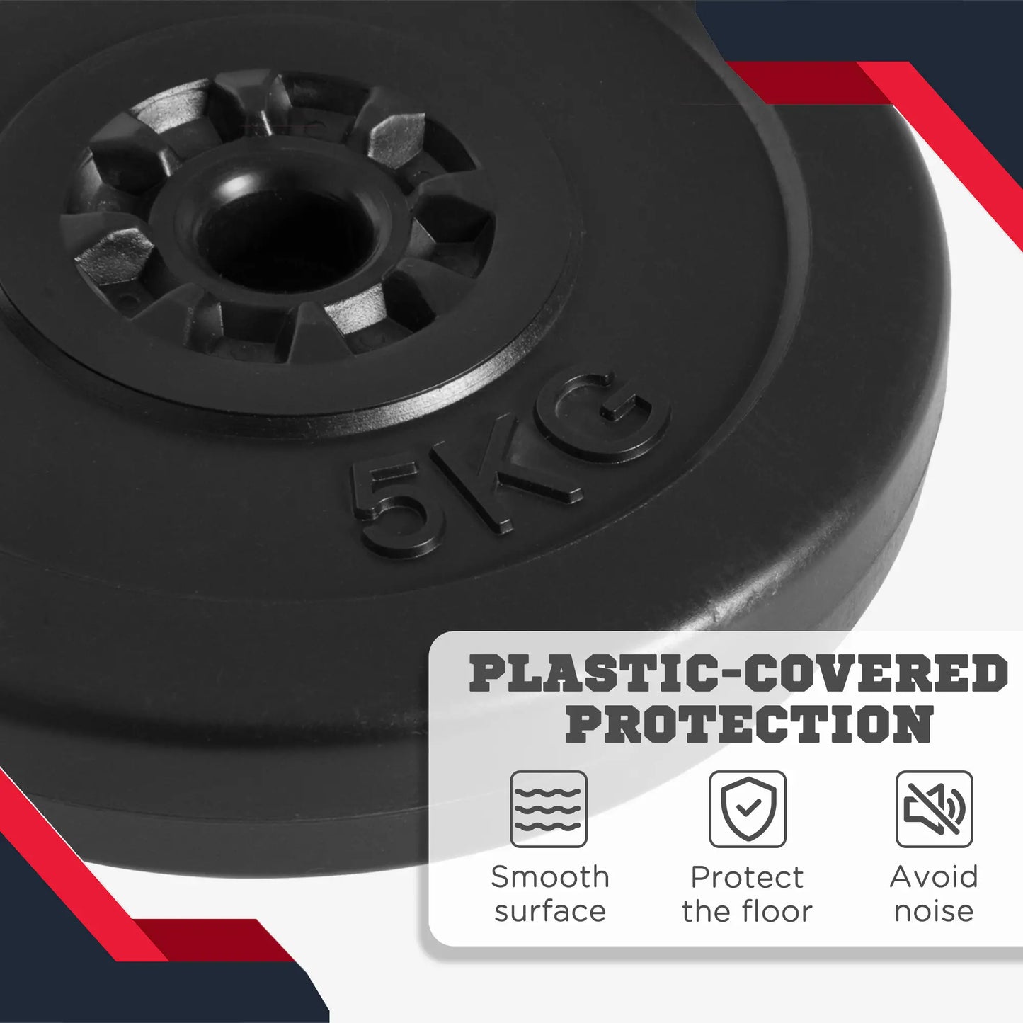 4 Piece Dumbbell Weight Plates Set, 2 x 11lbs and 2 x 22lbs, Black Dumbbells & Barbells at Gallery Canada