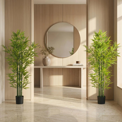 5FT Artificial Bamboo Tree, Faux Decorative Plant, Set of 2 Artificial Trees at Gallery Canada