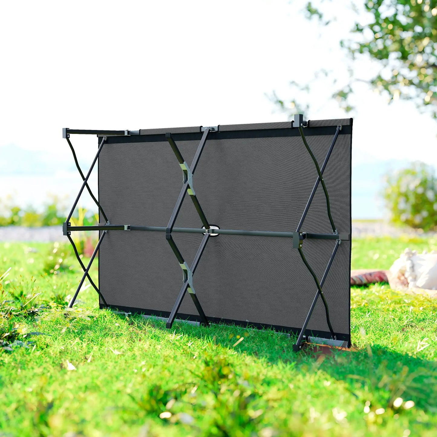Two Person Folding Camping Cot, Portable Double Cot, 76", Dark Grey Camping Cots at Gallery Canada
