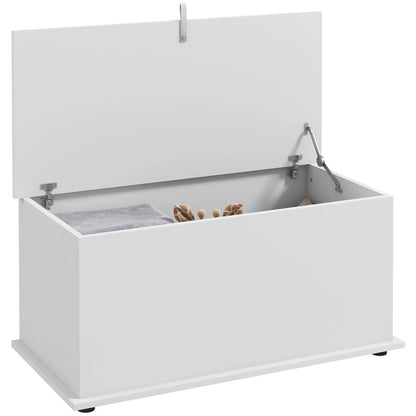 31.5" Storage Chest, Flip-Top Lid, Entryway Bench, Oak Storage Cabinets at Gallery Canada