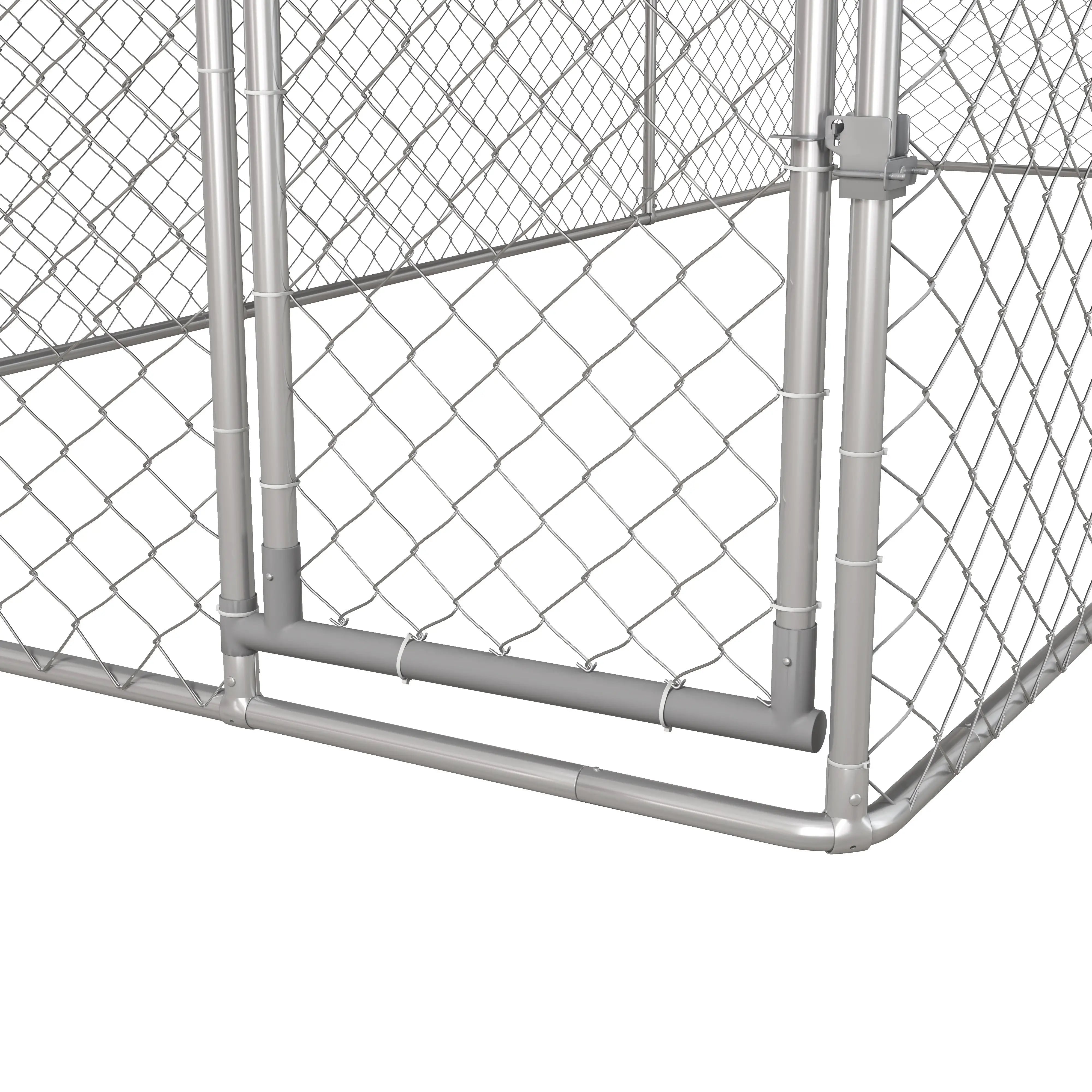 19.7' x 7.5' x 4.9' Outdoor Dog Kennel, Waterproof UV Resistant Cover, Silver Houses, Kennels & Pens at Gallery Canada