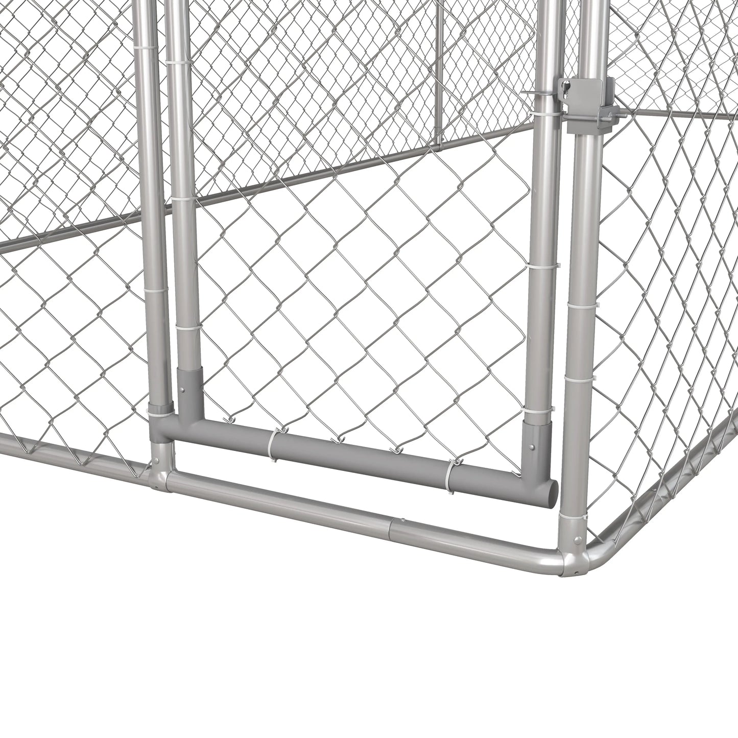 19.7' x 7.5' x 4.9' Outdoor Dog Kennel, Waterproof UV Resistant Cover, Silver Houses, Kennels & Pens at Gallery Canada
