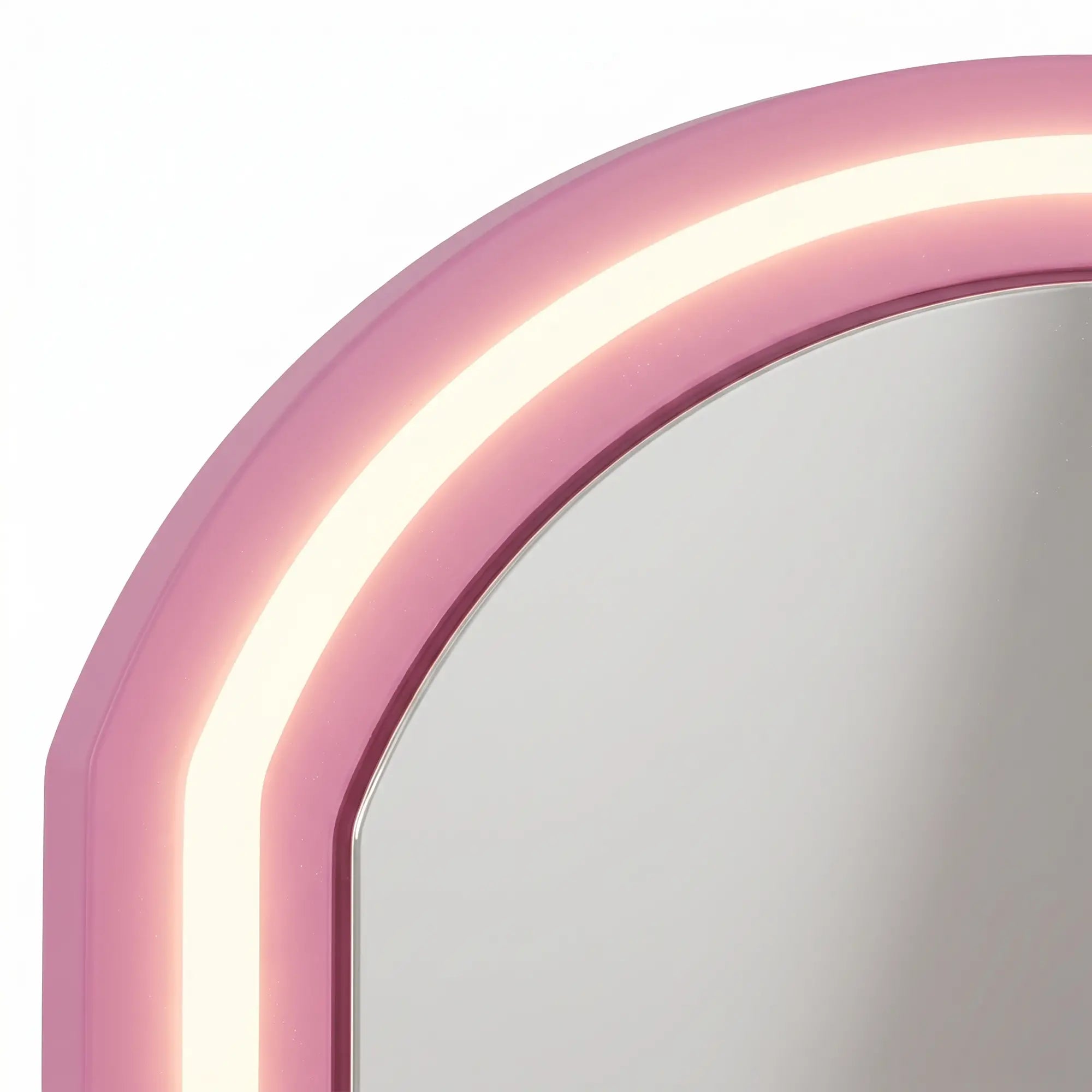 Kids Vanity Set, Toddler Dressing Table and Chair, Lighted Mirror, Pink Toy Vanity at Gallery Canada