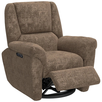 Fabric Recliner Chair, USB Ports, Swivel Rocking Footrest Sofas & Reclining Chairs at Gallery Canada