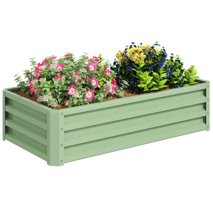 Galvanized Raised Garden Bed, 4' x 2' x 1', Green Galvanized Planter Boxes at Gallery Canada