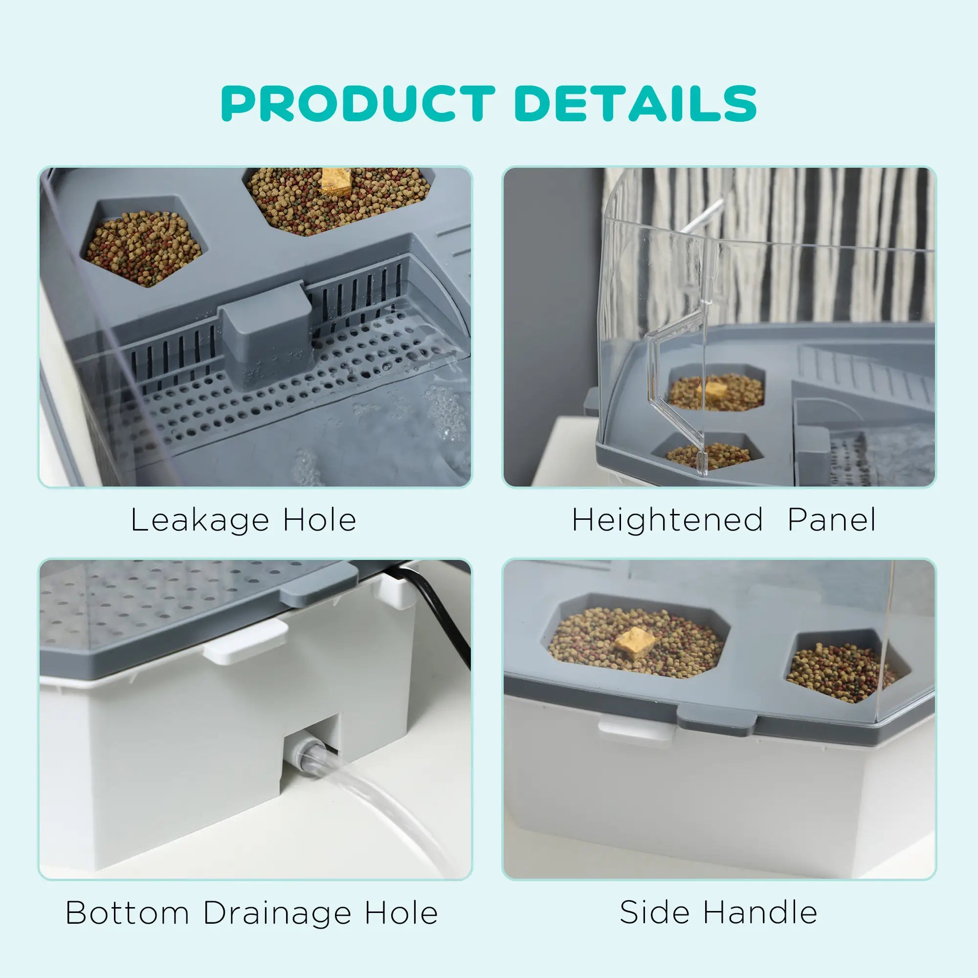 Turtle Tank Kit With Basking Platform, Water Pump, Filter Layer Design Houses & Habitats at Gallery Canada