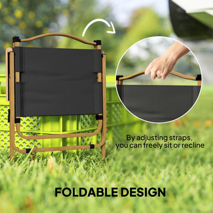 Lightweight Folding Camping Chair, Portable Armchair, Dark Grey Picnic Tables & Camping Chairs at Gallery Canada