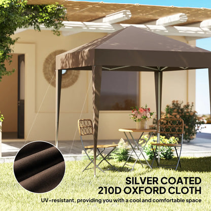 6.6'x6.6' Pop Up Canopy Tent, Instant Sun Shelter Gazebo, Coffee Pop Up Canopies at Gallery Canada