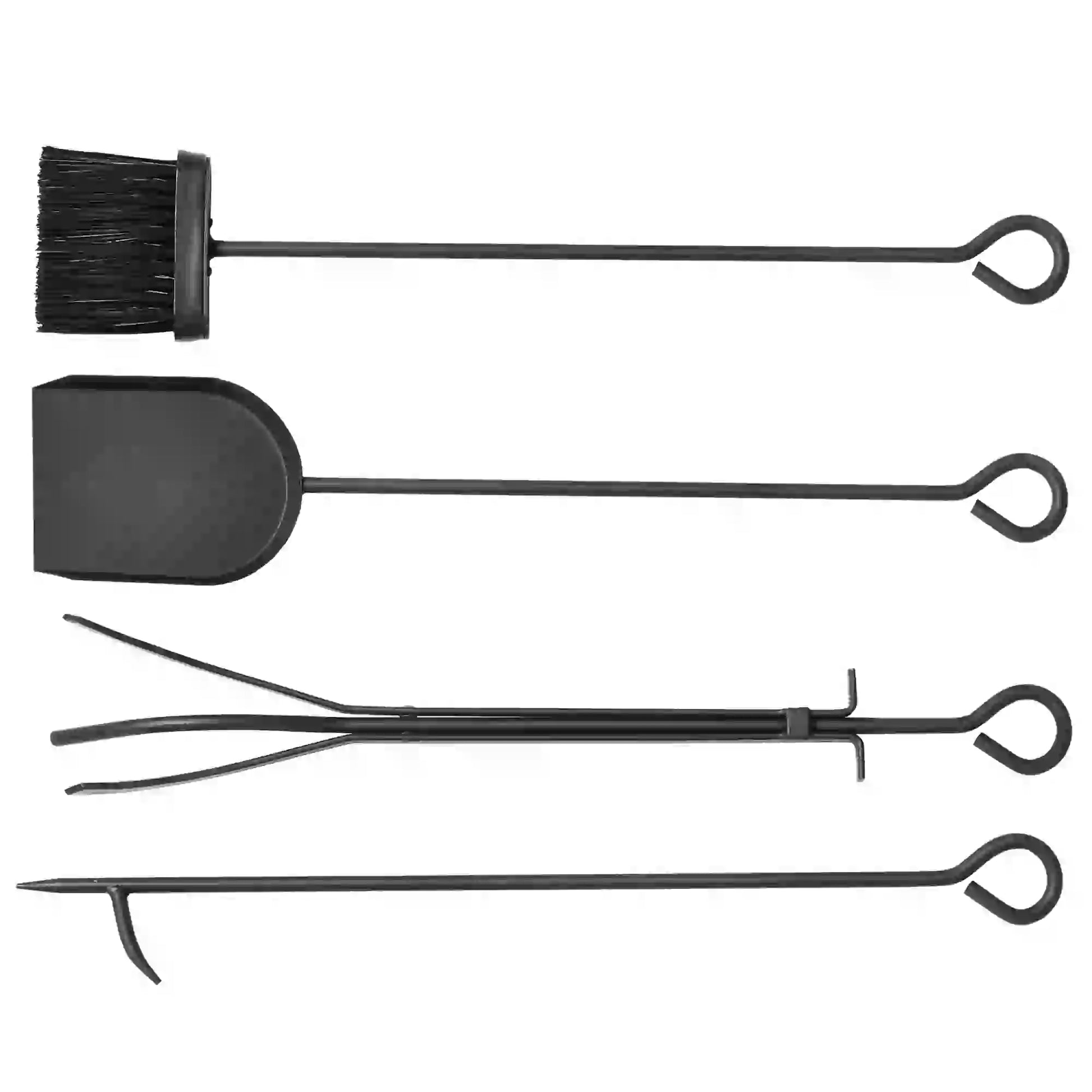 16" 2-Tier Firewood Log Rack, Storage Holder with Tools, Black Firewood Racks at Gallery Canada