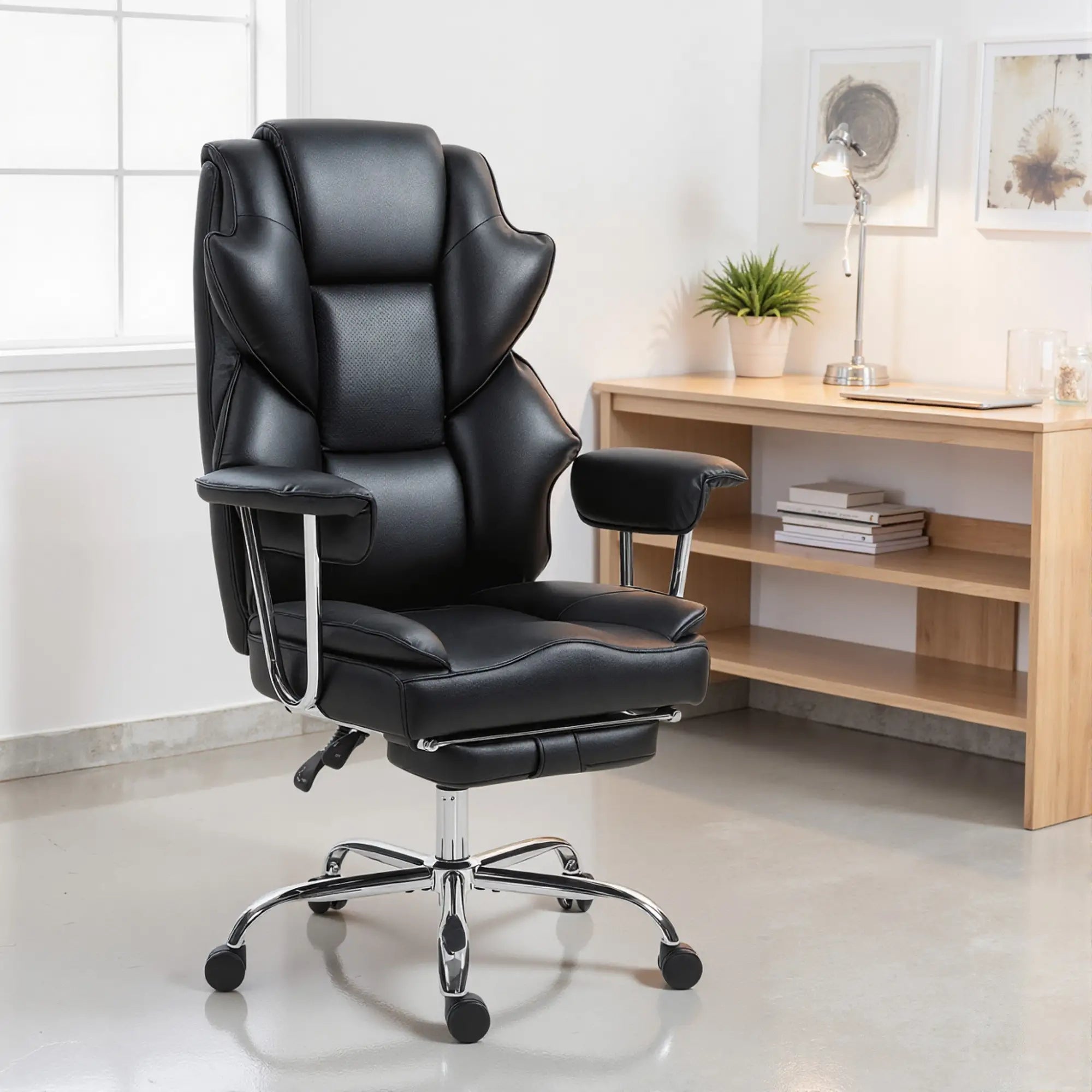 Big And Tall Office Chair, 400 Lbs, Reclining Backrest, PU Leather Executive & Manager Chairs at Gallery Canada