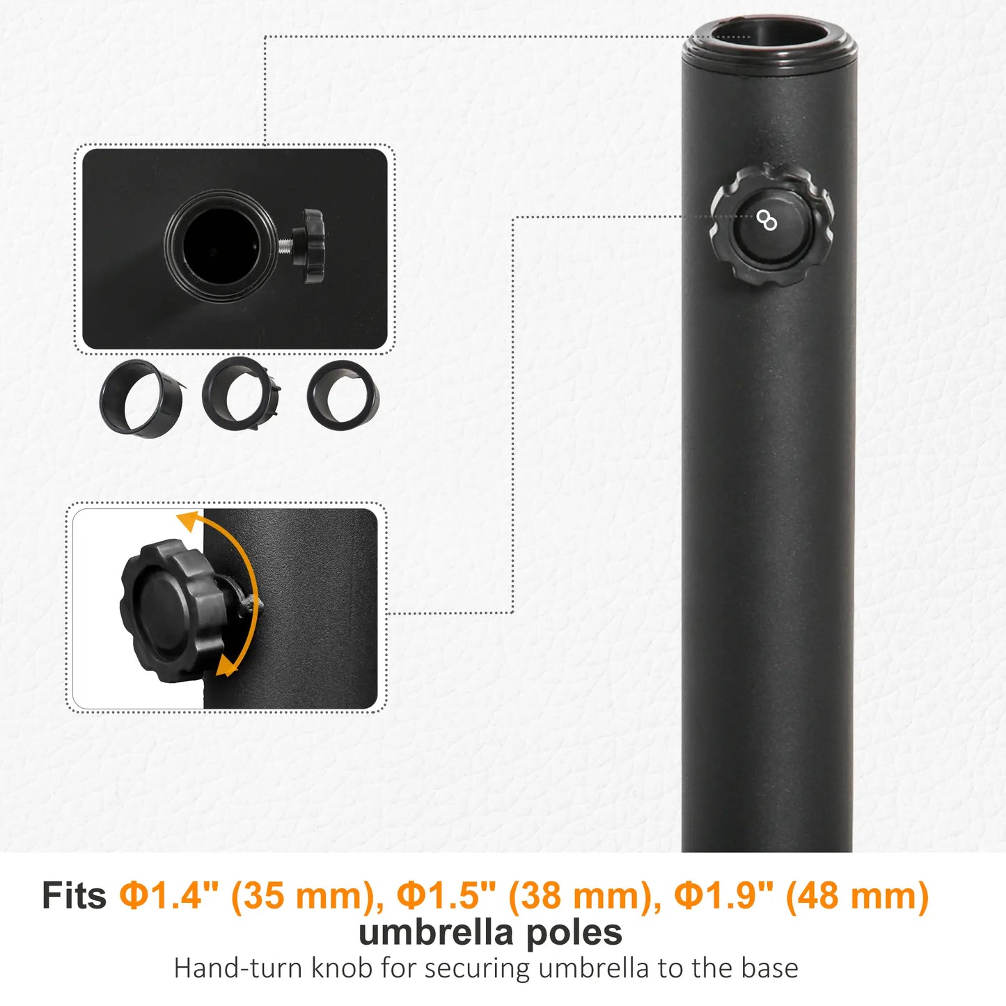 29 lbs 16" Heavy Duty Square Umbrella Base, Patio Outdoor, Black Umbrella Bases at Gallery Canada