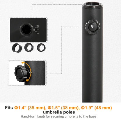 29 lbs 16" Heavy Duty Square Umbrella Base, Patio Outdoor, Black Umbrella Bases at Gallery Canada