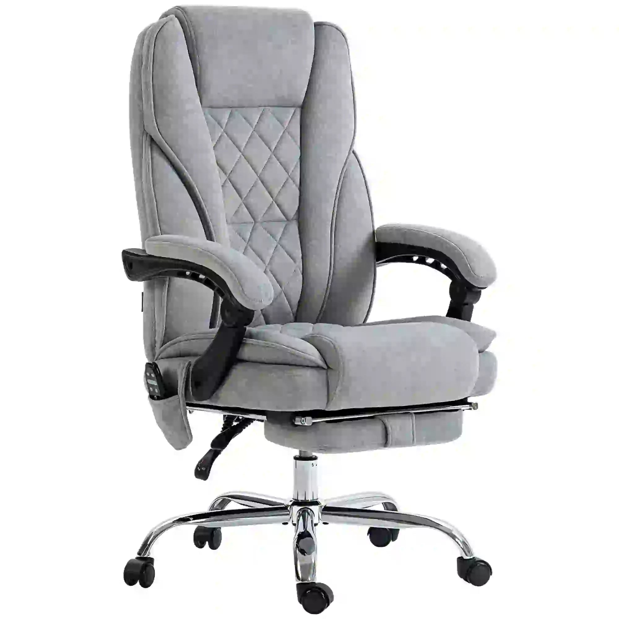 Massage Office Chair, Reclining Computer Chair, Adjustable Height, Footrest, Grey Massage Chairs Grey at Gallery Canada