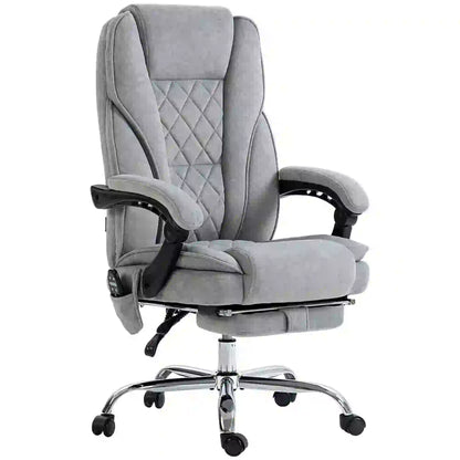 Massage Office Chair, Reclining Computer Chair, Adjustable Height, Footrest, Grey Massage Chairs Grey at Gallery Canada