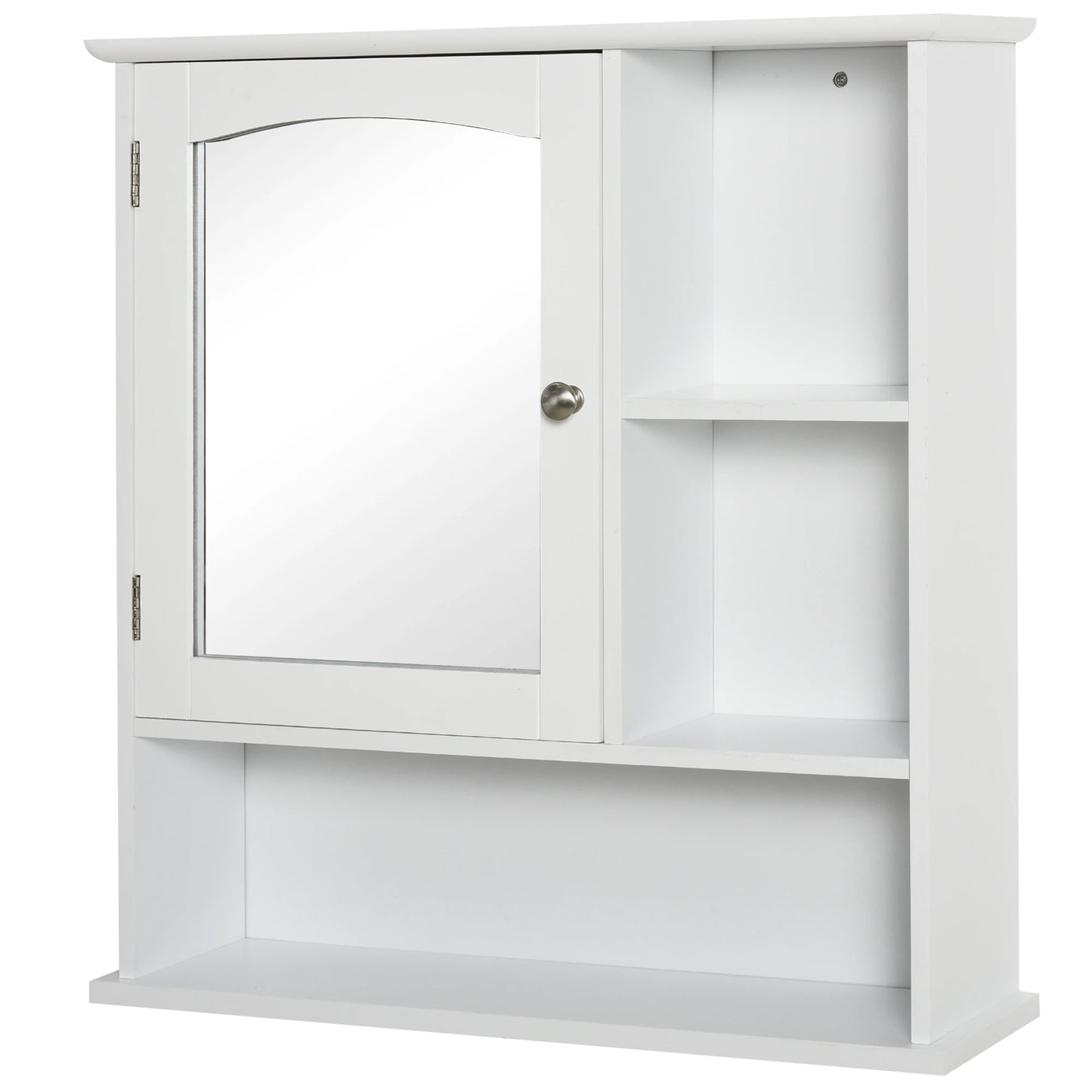 Wall-Mounted Medicine Cabinet, Bathroom Mirror with Shelves, White Mirror Medicine Cabinets White at Gallery Canada
