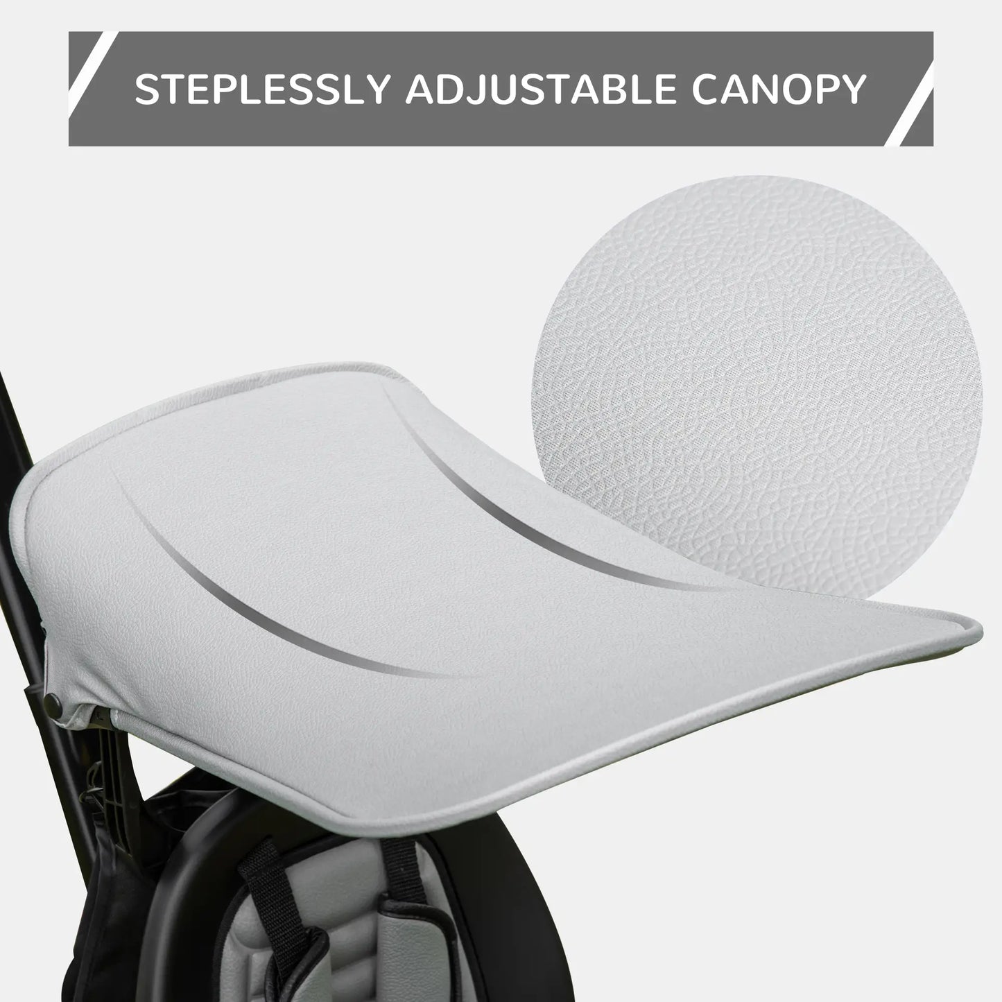 Kids Tricycle, 4 In 1 Trike, Adjustable Seat, Removable Canopy, Grey Tricycles for Kids at Gallery Canada