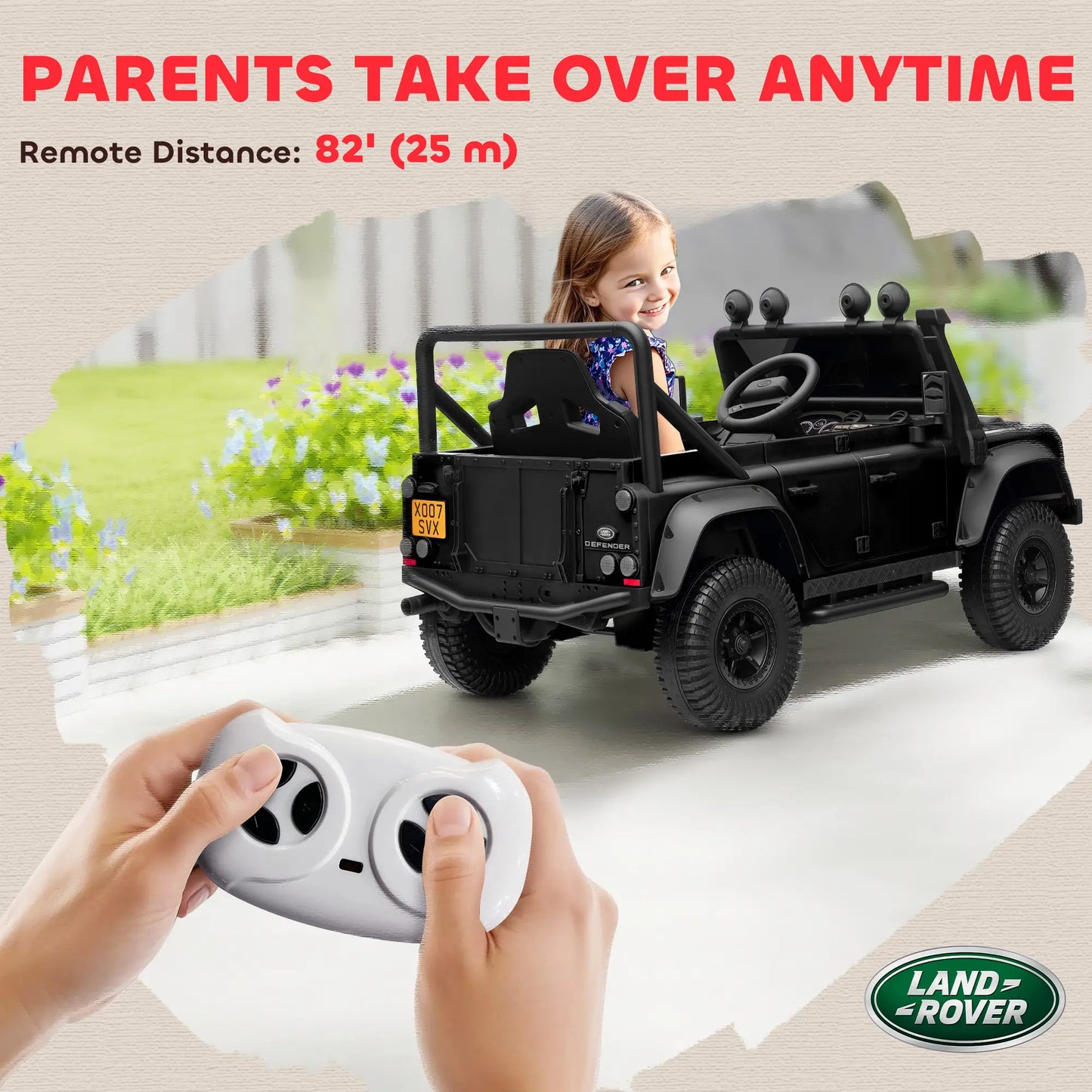 Kids Ride On Truck, Remote Control, Spring Suspension, LED Lights, 3 Speed, Ages 3-5, Black Electric Toy Cars at Gallery Canada