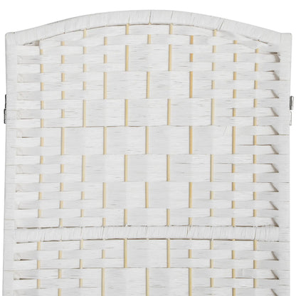 6ft 4-Panel Folding Room Divider, Wooden Frame, White Room Dividers at Gallery Canada
