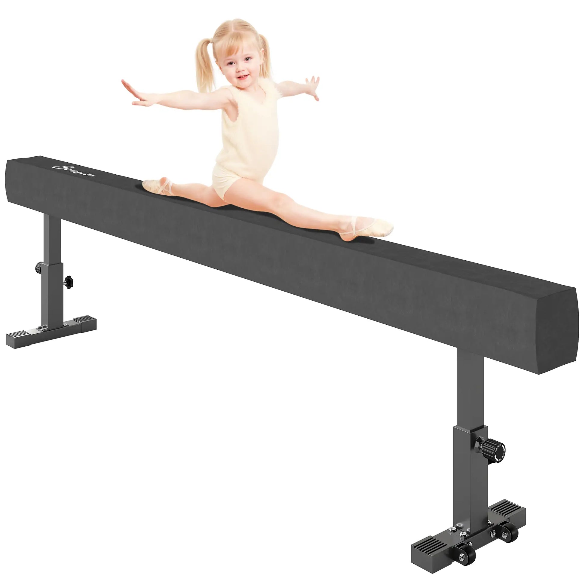7.5ft Adjustable Balance Beam, Gymnastics Equipment with Wheels Gymnastics Mats at Gallery Canada