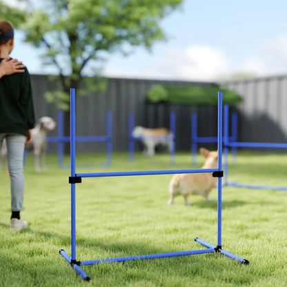 Set of 6 Dog Agility Training Jump Bars, Adjustable, Blue Dog Agility Training Equipment at Gallery Canada