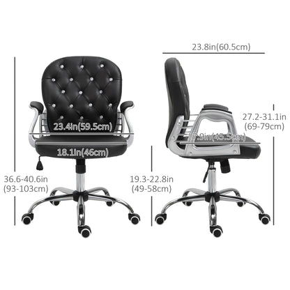 Ergonomic Office Chair, Adjustable Height, Padded Seat, Black Executive & Manager Chairs at Gallery Canada