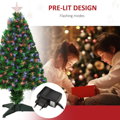 2.5FT Prelit Artificial Christmas Tree, Fiber Optics, Green Artificial Christmas Trees at Gallery Canada
