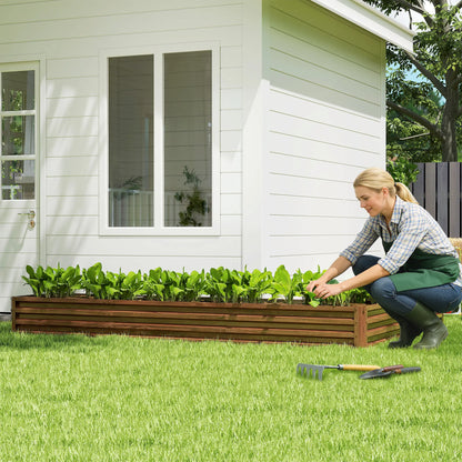 L-Shaped Raised Garden Bed, 82" x 109" x 12", Galvanized Steel Planter Box, Dark Brown Galvanized Planter Boxes at Gallery Canada