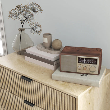 4 Drawer Dresser, Fluted Panels, Solid Wood Legs, Oak Storage Cabinets at Gallery Canada